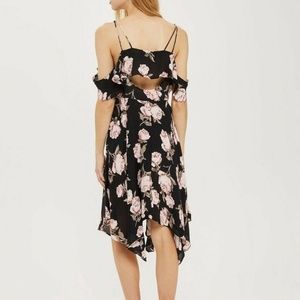 Asymmetrical Floral Midi Dress US 2 / UK 6